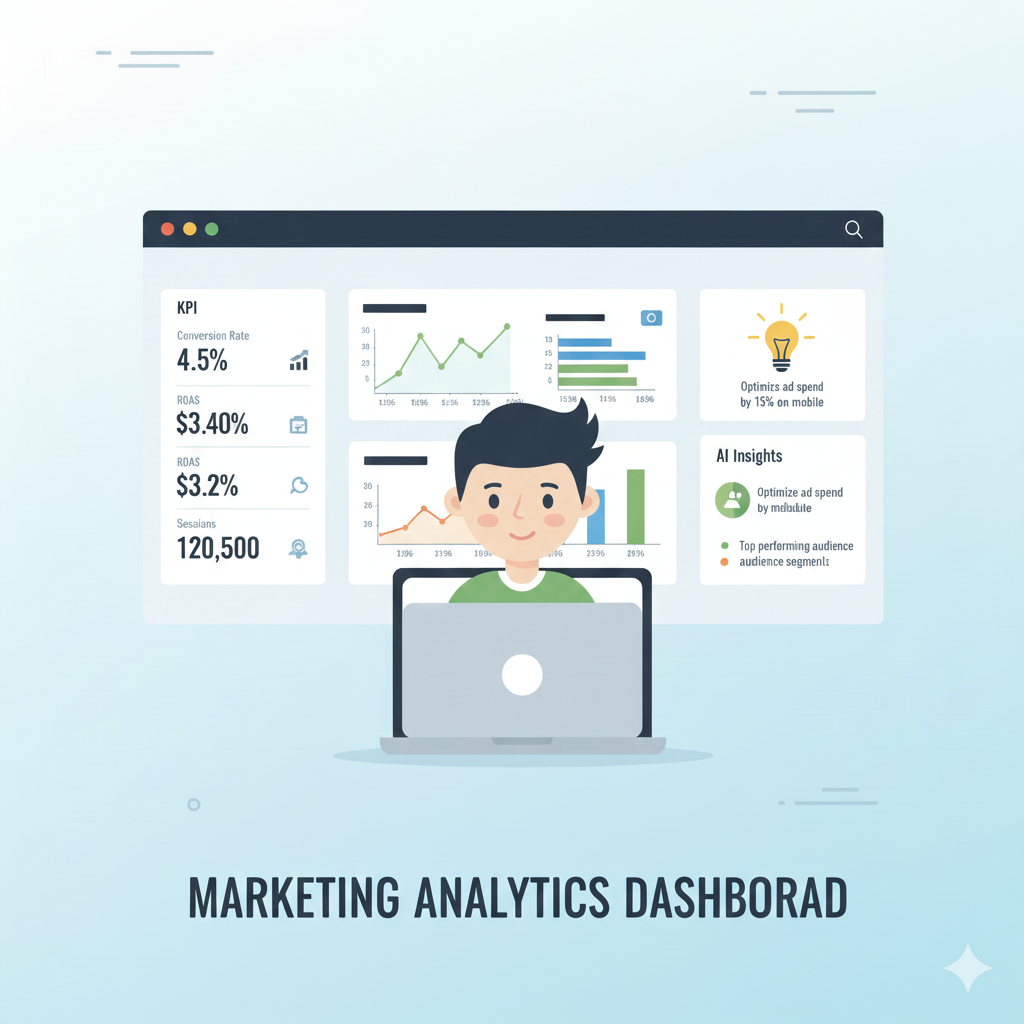Data driven digital marketing analytics dashboard